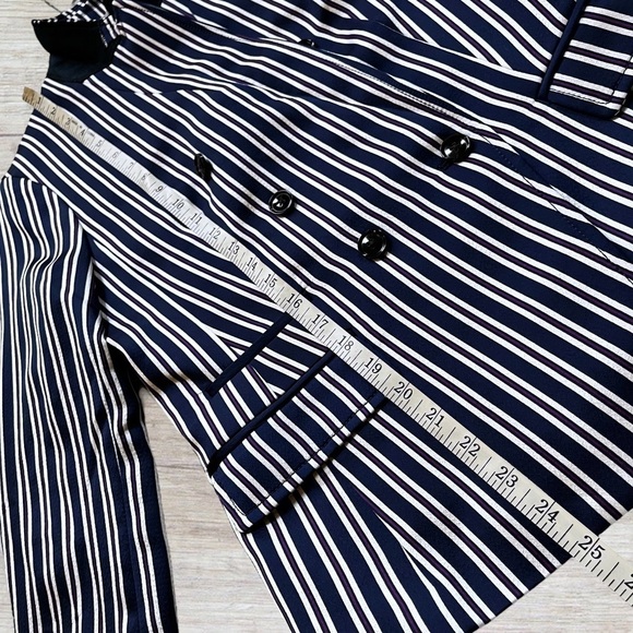 Banana Republic satin stripe double breasted blazer & matching ankle pant - Picture 10 of 16